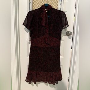 MICHAEL Michael Kors Black and Red Midi Dress